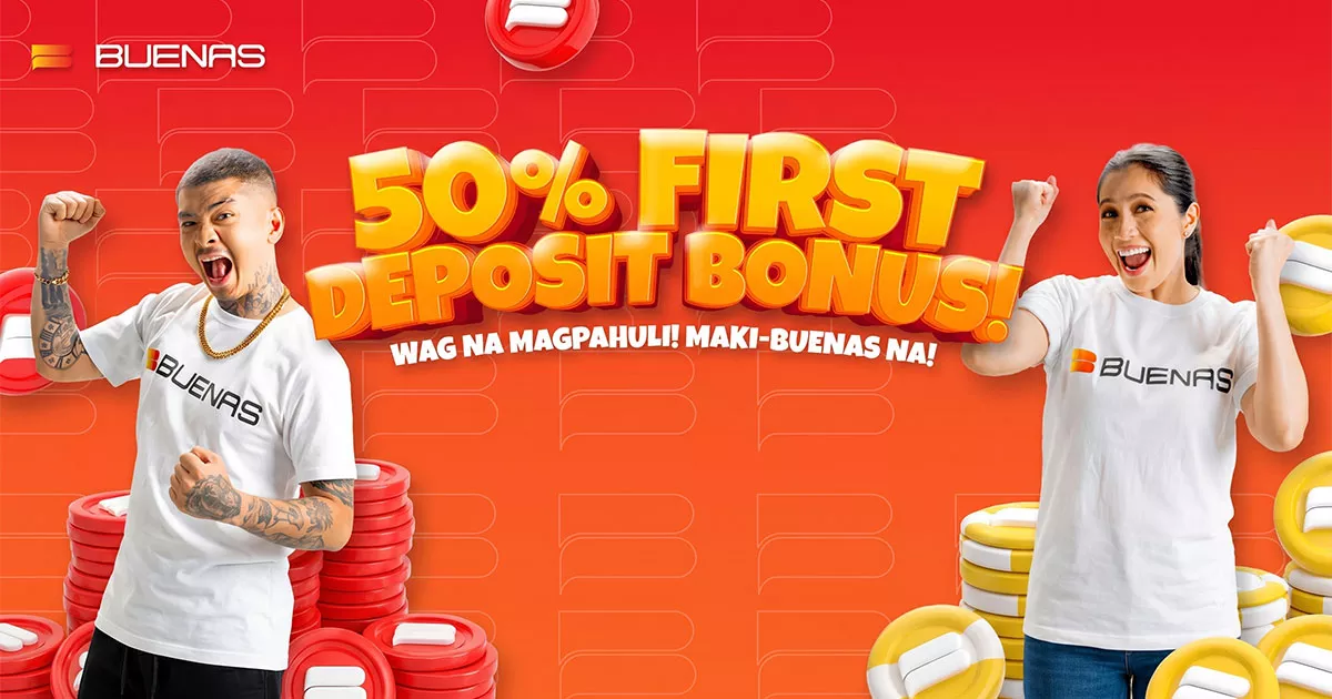 Buenas 50% First Deposit Bonus